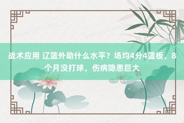 战术应用 辽篮外助什么水平？场均4分4篮板，8个月没打球，伤病隐患巨大