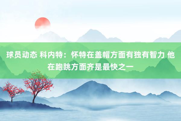 球员动态 科内特：怀特在盖帽方面有独有智力 他在跑跳方面齐是最快之一