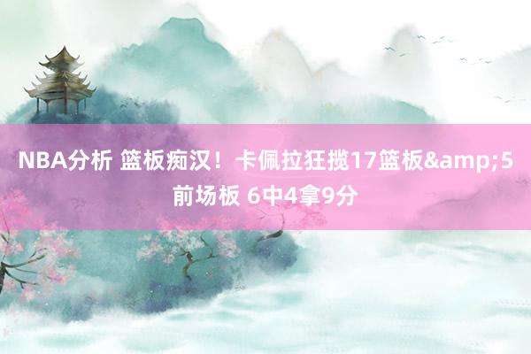 NBA分析 篮板痴汉！卡佩拉狂揽17篮板&5前场板 6中4拿9分