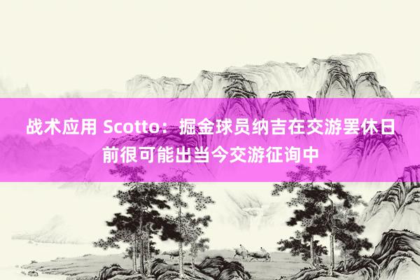 战术应用 Scotto：掘金球员纳吉在交游罢休日前很可能出当今交游征询中